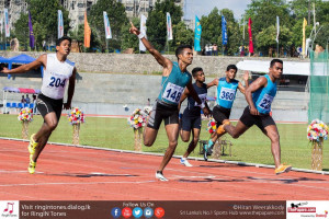 Himasha Eashan in action during the National Sports Festival.