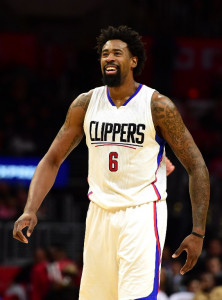 LOS ANGELES, CA - NOVEMBER 30: DeAndre Jordan #6 of the Los Angeles Clippers heads to the line to shoot a free throw during a 102-87 Clipper win over the Portland Trail Blazers at Staples Center on November 30, 2015 in Los Angeles, California. NOTE TO USER: User expressly acknowledges and agrees that, by downloading and or using this Photograph, user is consenting to the terms and condition of the Getty Images License Agreement. Harry How/Getty Images/AFP