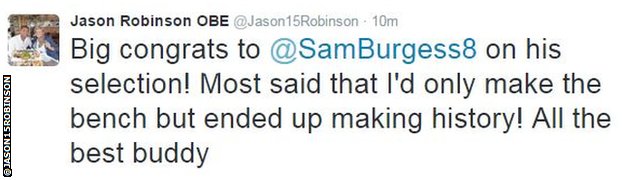 Jason Robinson tweet