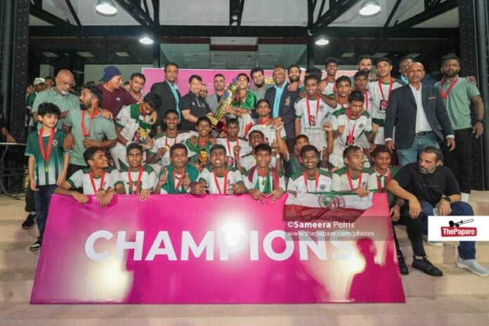 Zahira College defeated Alighar National School, Eravur 1-0 in the final of the U20 Schools Football Championship 2024 at the Racecourse International Stadium.