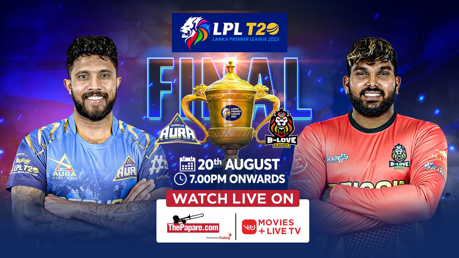 REPLAY – B-Love Kandy Vs Dambulla Aura | LPL 2023 – Final