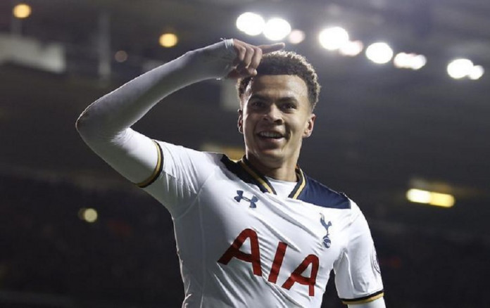 Tottenham's Dele Alli celebrates scoring their second goal