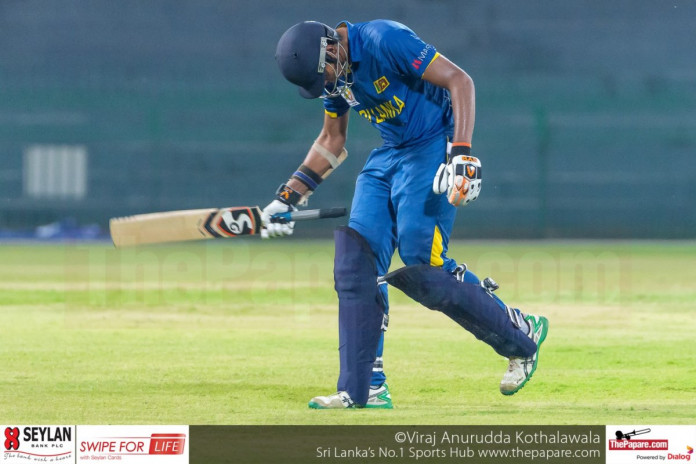 Disappointed SL U19 Batsman