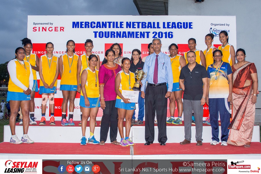 HNB - 'A' Division Runners-up (Mercantile Netball League 2016)