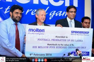Molten ‘Official Match Ball Partner’ of FFSL - Handing over the Cheque