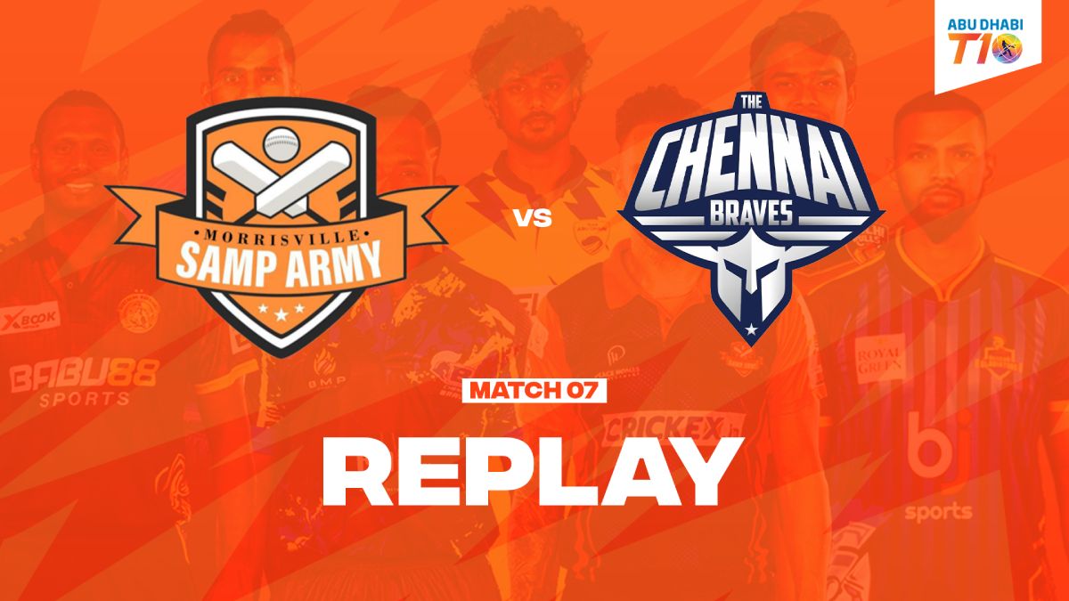 Replay – Morrisville Samp Army Vs Chennai Braves - Abu Dhabi T10 League ...