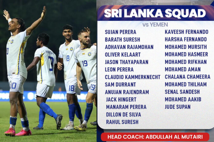 Sri Lanka squad for the November Friendlies