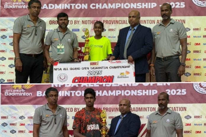 Shenuk and Nethmi crowned NPBA Open Badminton champions