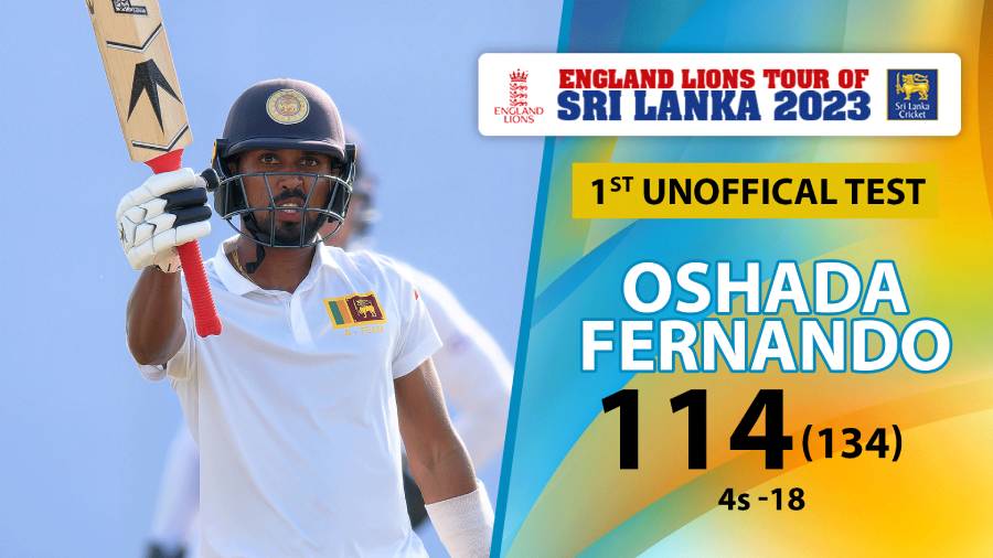 WATCH - Oshada Fernando's 114 (134) - 1st Unofficial Test | England ...