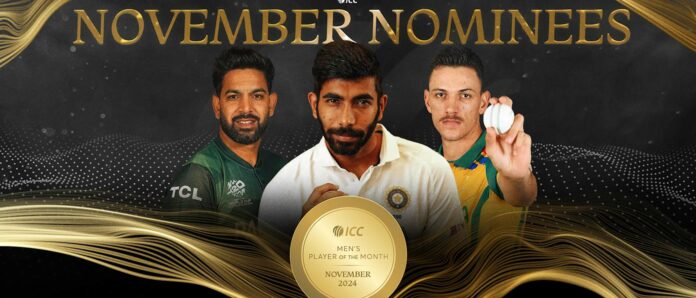 ICC Men's Player of the Month nominees for November announced