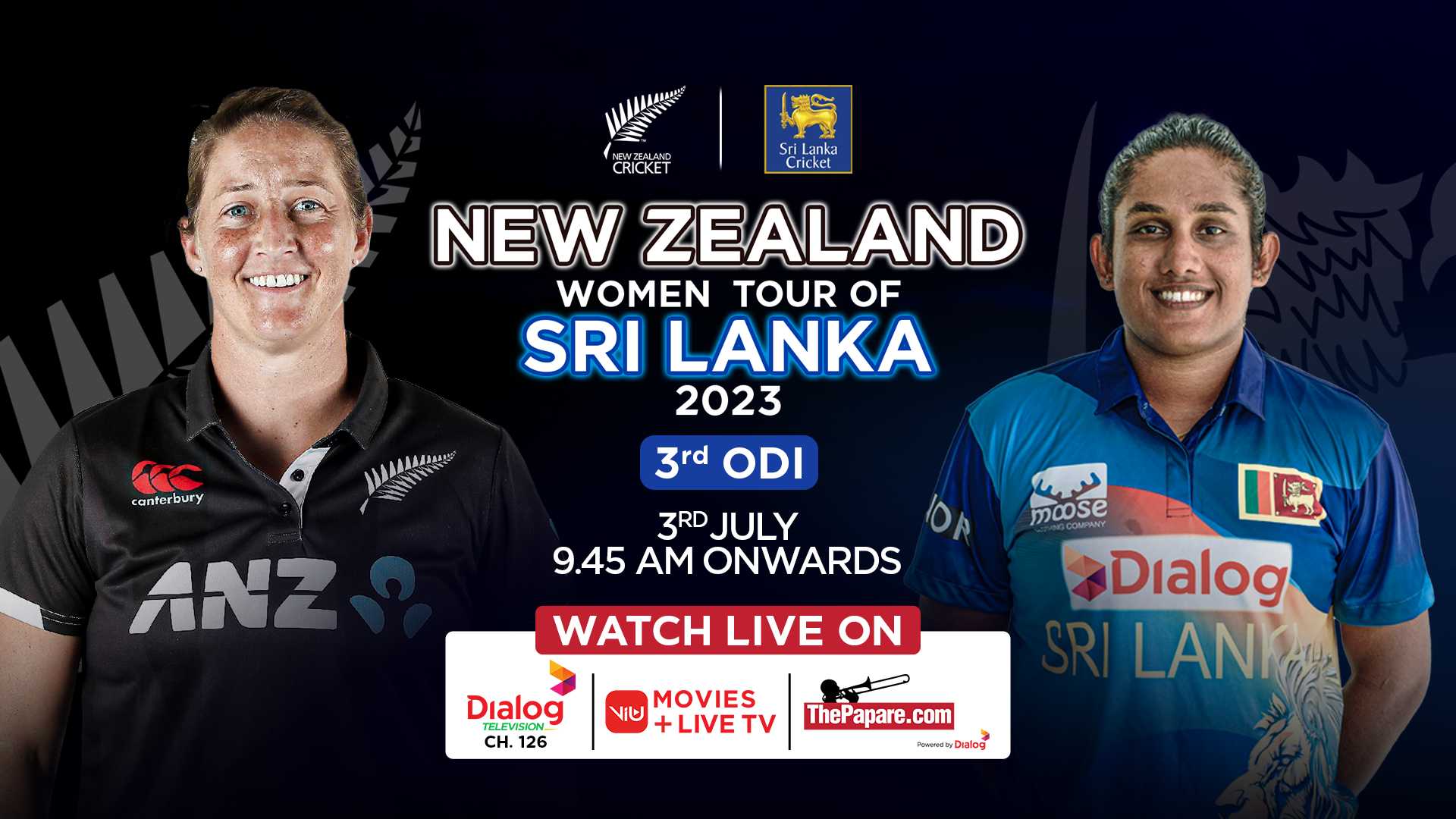 🔴 LIVE  3rd ODI - New Zealand Women's Tour of Sri Lanka 2023 