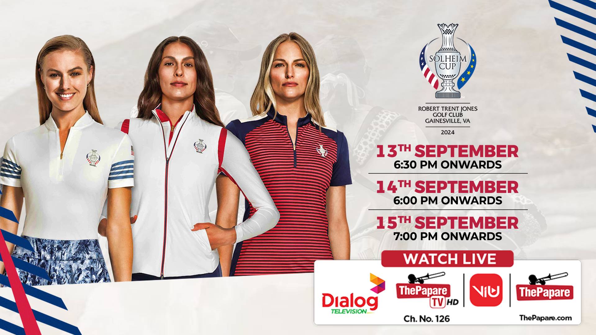 Live Solheim Cup 2024