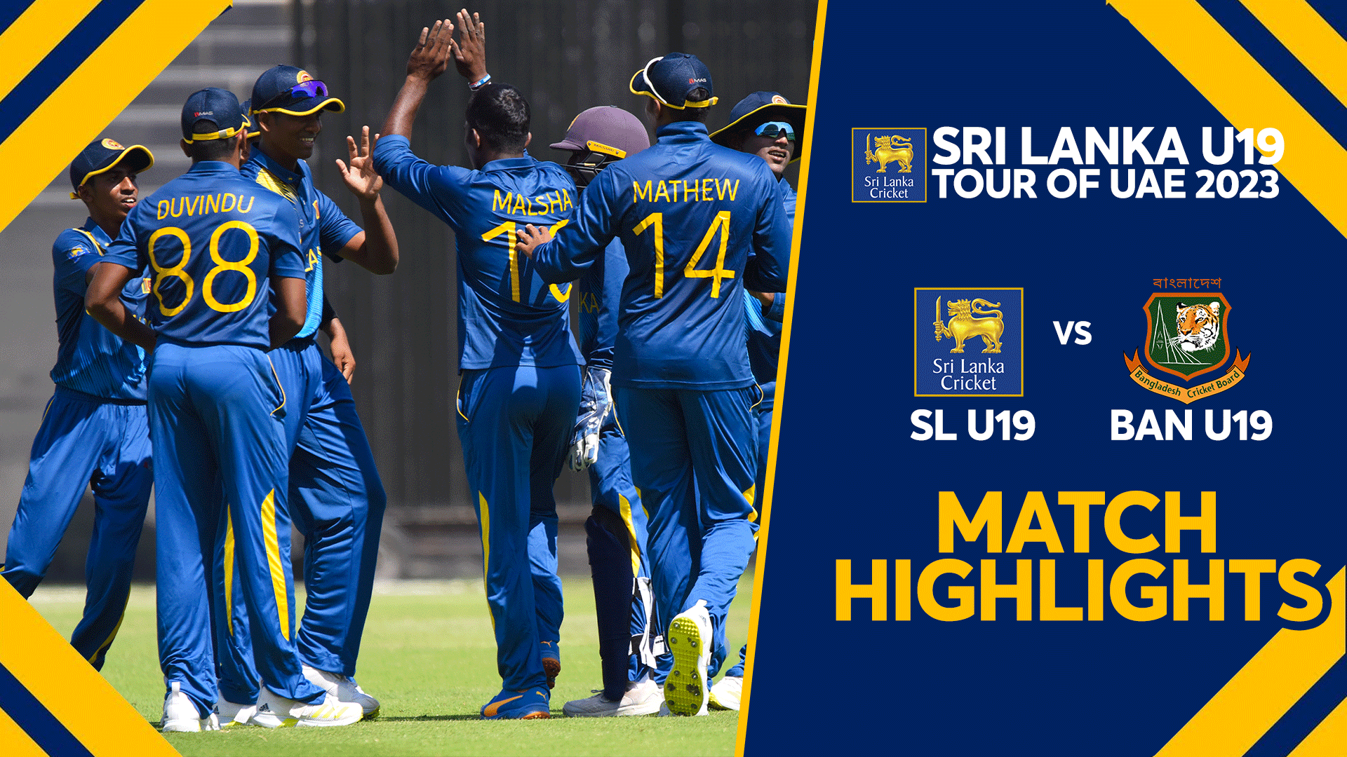 Highlights Sri Lanka U19 vs Bangladesh U19 Sri Lanka U19 tour of