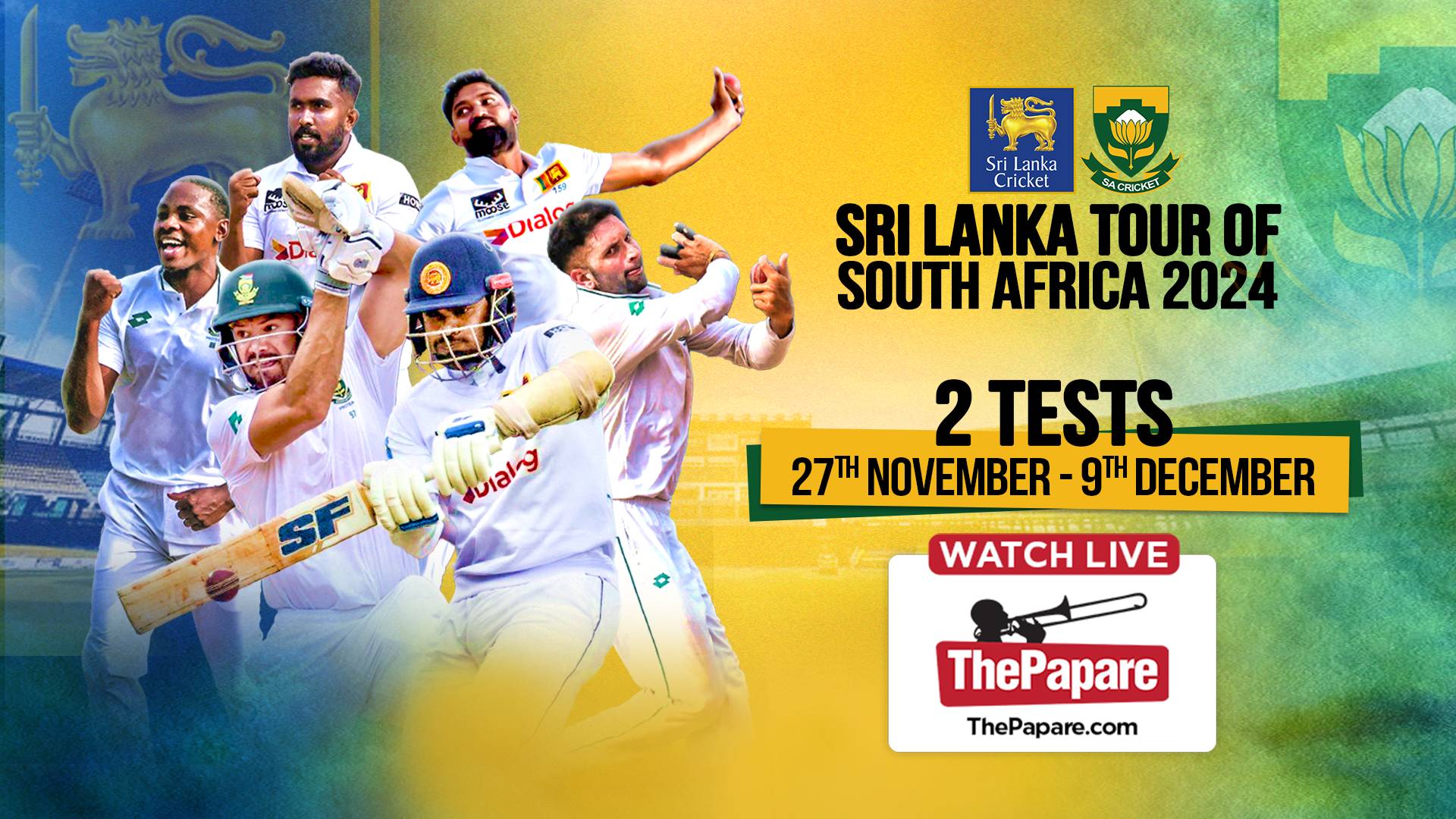 LIVE Sri Lanka vs South Africa Sri Lanka tour of South Africa 2024