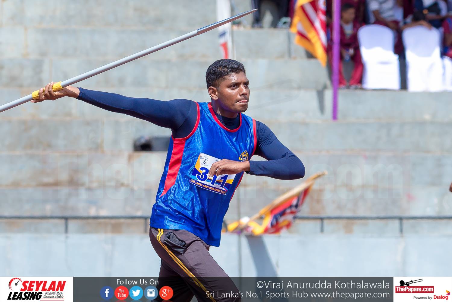 යුද හමුදා පැරා ක්‍රීඩා උළෙලේදී හෙල්ල විසිකිරීම අංශයෙන් වාර්තාවක් පිහිටවූ කේ.ඩබ්.එම්.අජිත් ©ThePapare.com